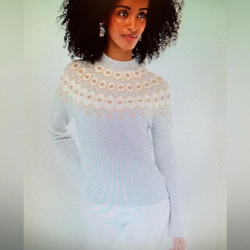 J CREW MERCANTILE SHIMMER SWEATER SIZE MEDIUM NWT! - Picture 1 of 5
